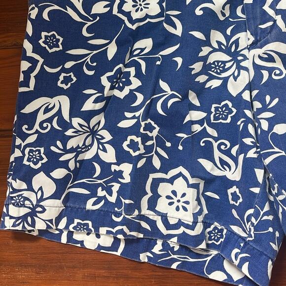 Vintage Polo Sport Ralph Lauren Hawaiian floral print flat front chino shorts 36 - Picture 3 of 7
